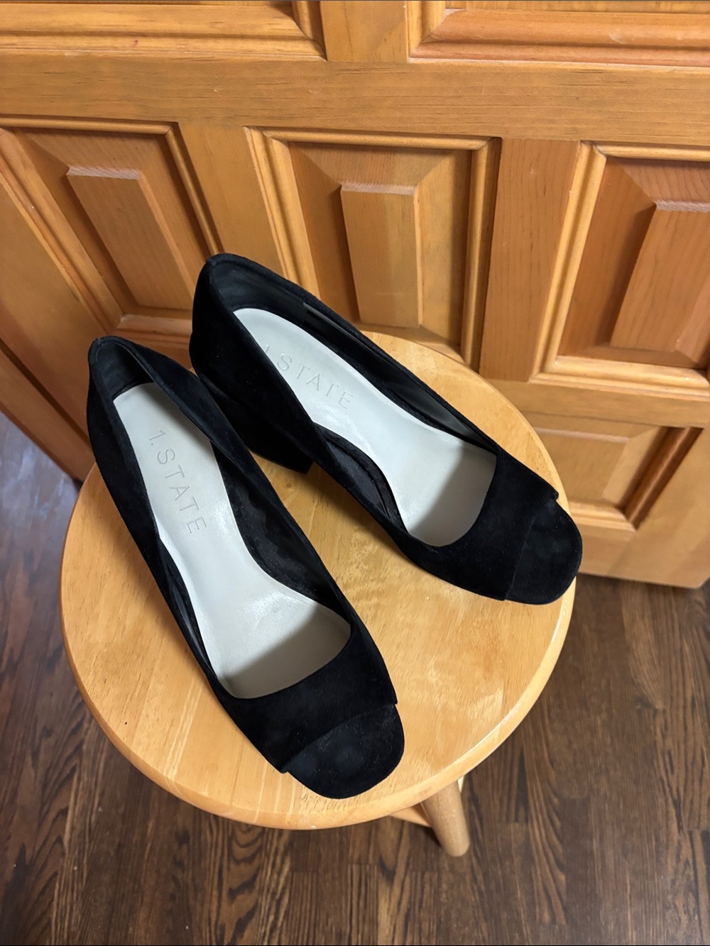 Black suede shoes